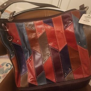 Patchwork Leather Shoulder Bag